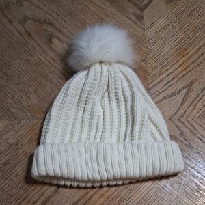 Toby Cream Pom Pom Hat